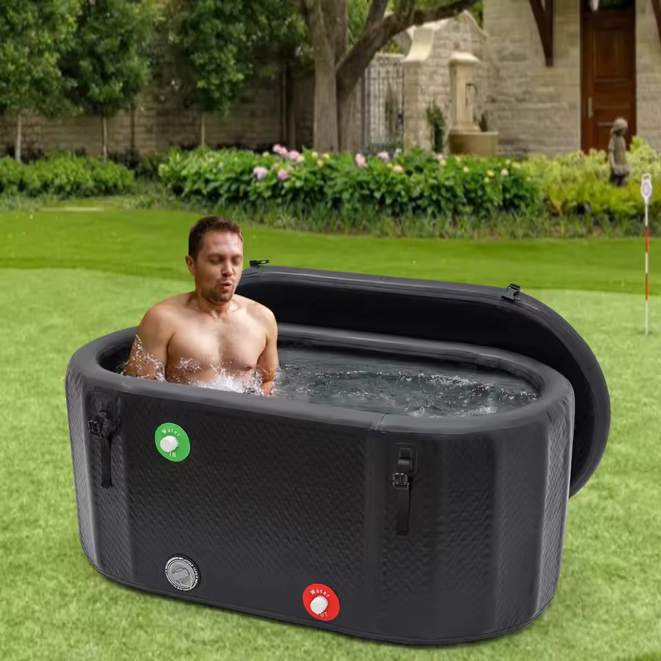 Velloremi Inflatable Cold Plunge Tub 275L–370L with Insulated Lid