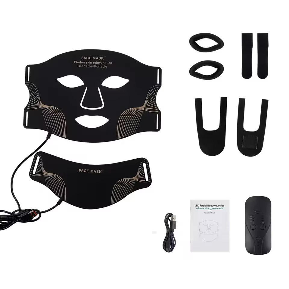 Velloremi wireless red light therapy mask for face and neck skincare routines