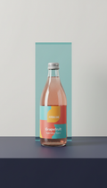Vivid Grapefruit Sparkling Water Glass Bottle